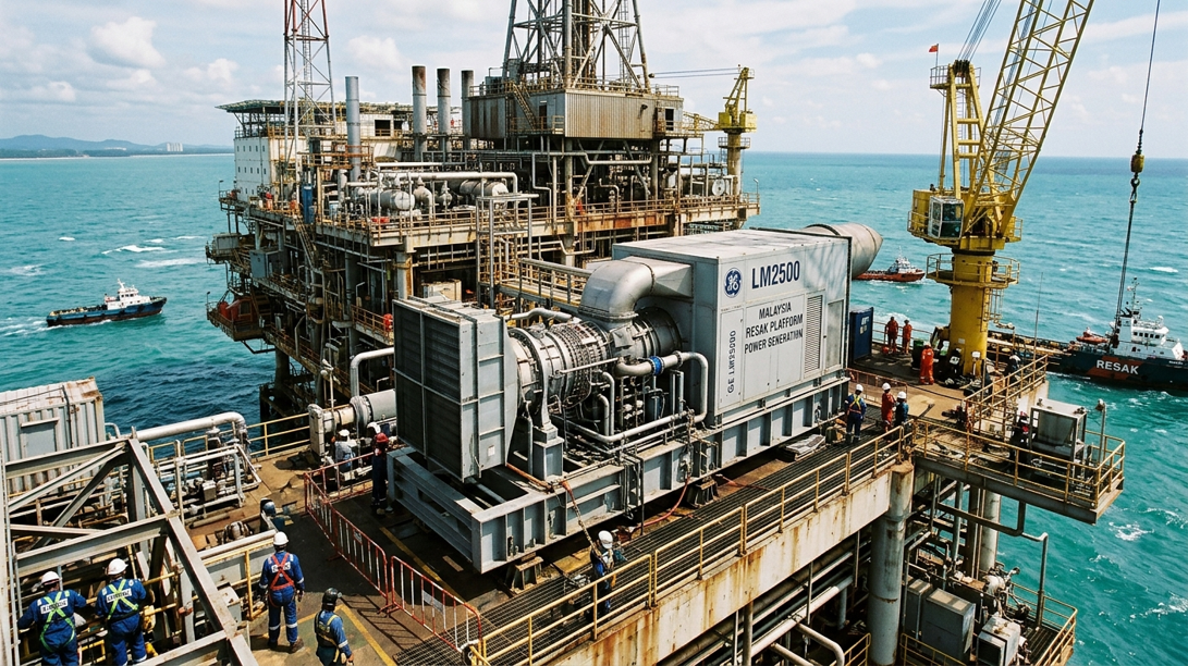 GE LM2500 gas turbine at Malaysia Resak Platform